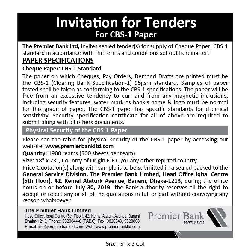 Invitation for Tenders
